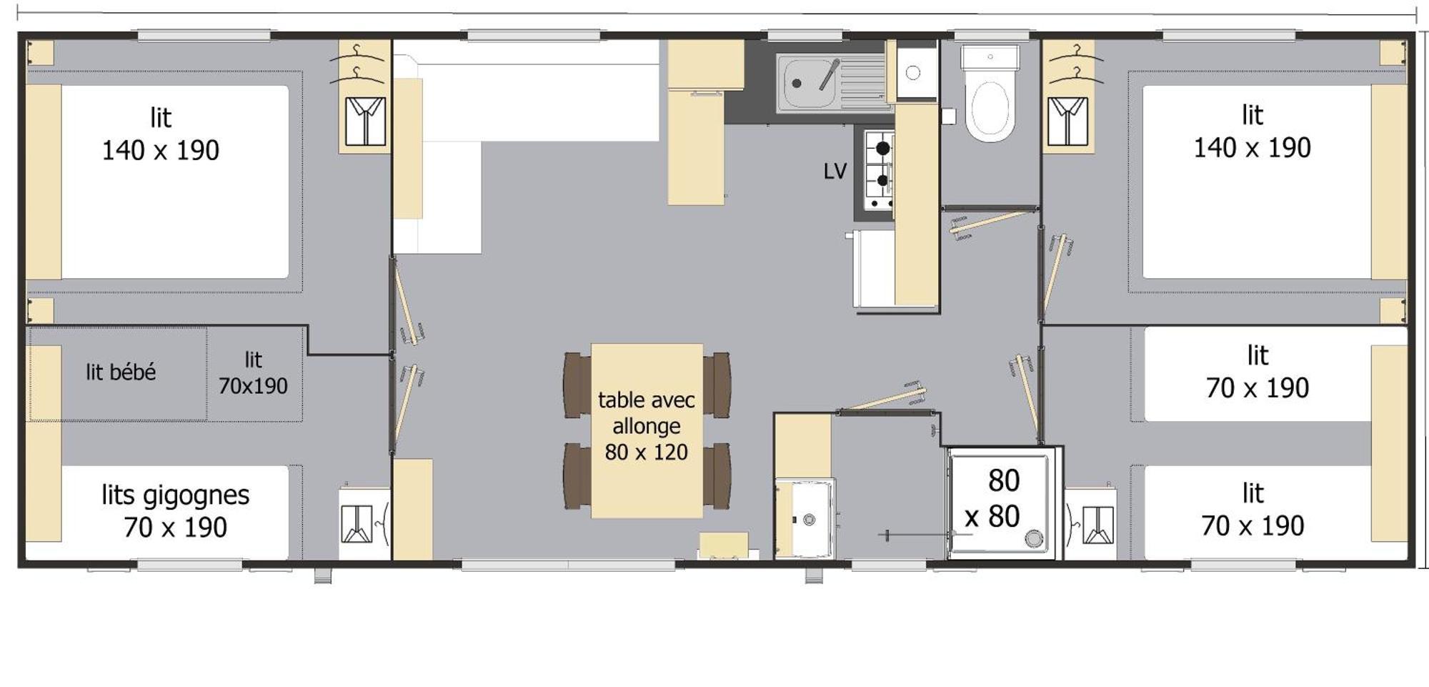Mobil Home Xxl 4 Chambres - Camping Le Clos Cacheleux Miannay Habitación foto